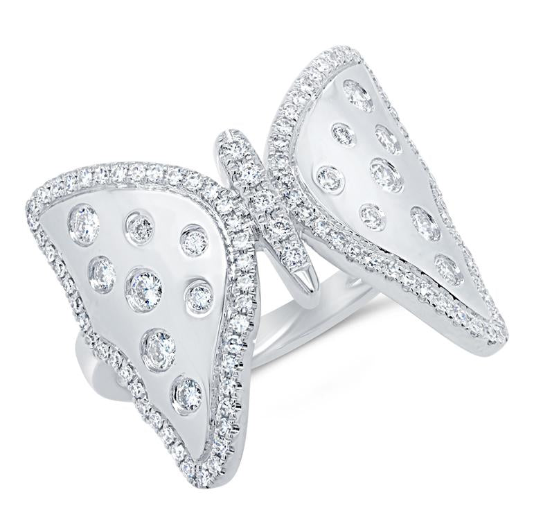 0.55CT DIAMOND BUTTERFLY RING