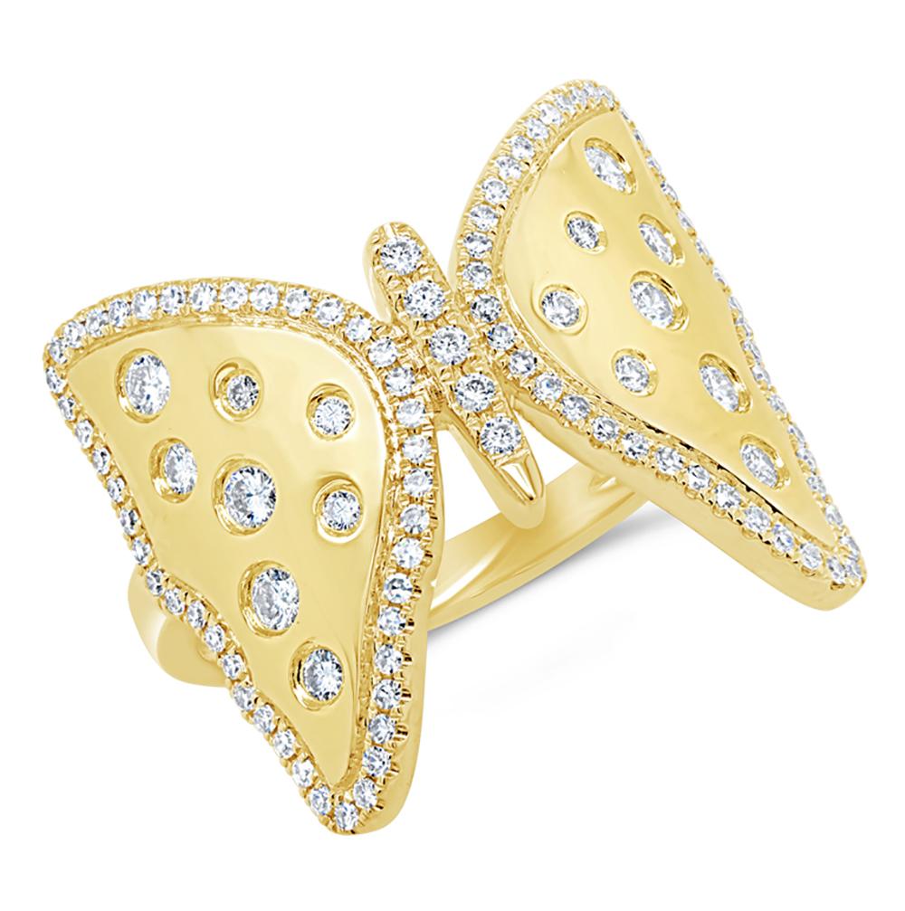 0.55CT DIAMOND BUTTERFLY RING