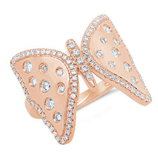 0.55CT DIAMOND BUTTERFLY RING