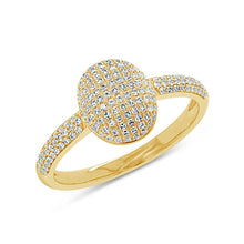 0.36CT DIAMOND PAVE OVAL RING