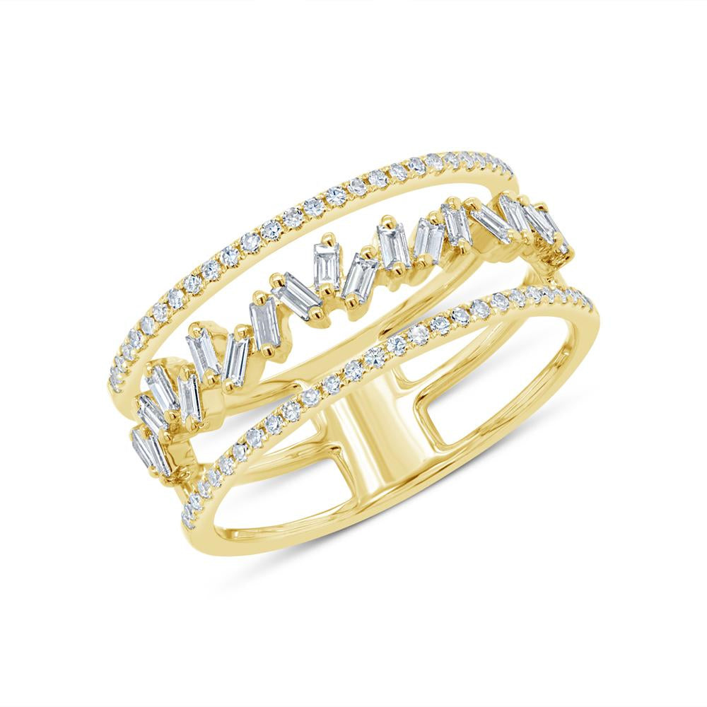 0.44CT DIAMOND BAGUETTE RING