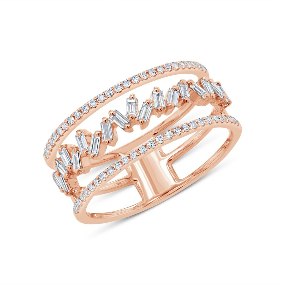 0.44CT DIAMOND BAGUETTE RING