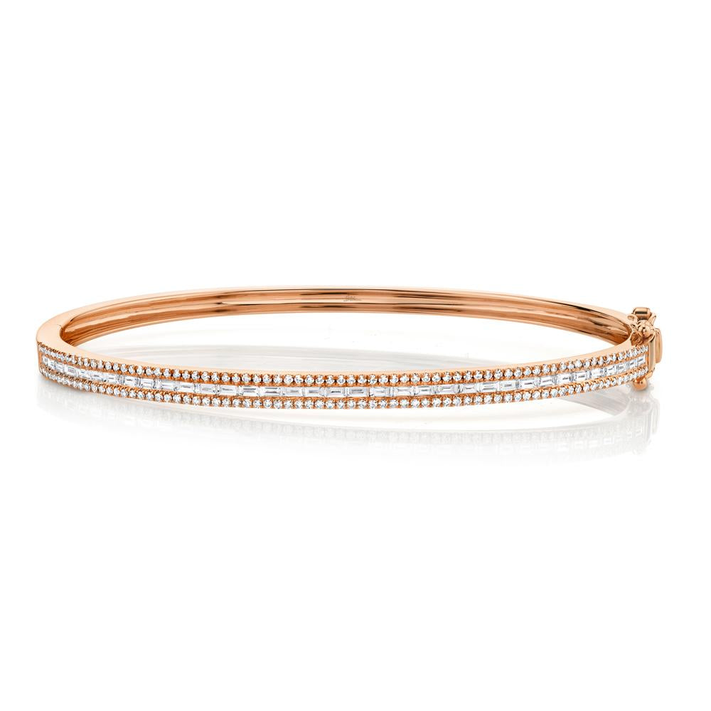 1.02CT DIAMOND BAGUETTE BANGLE
