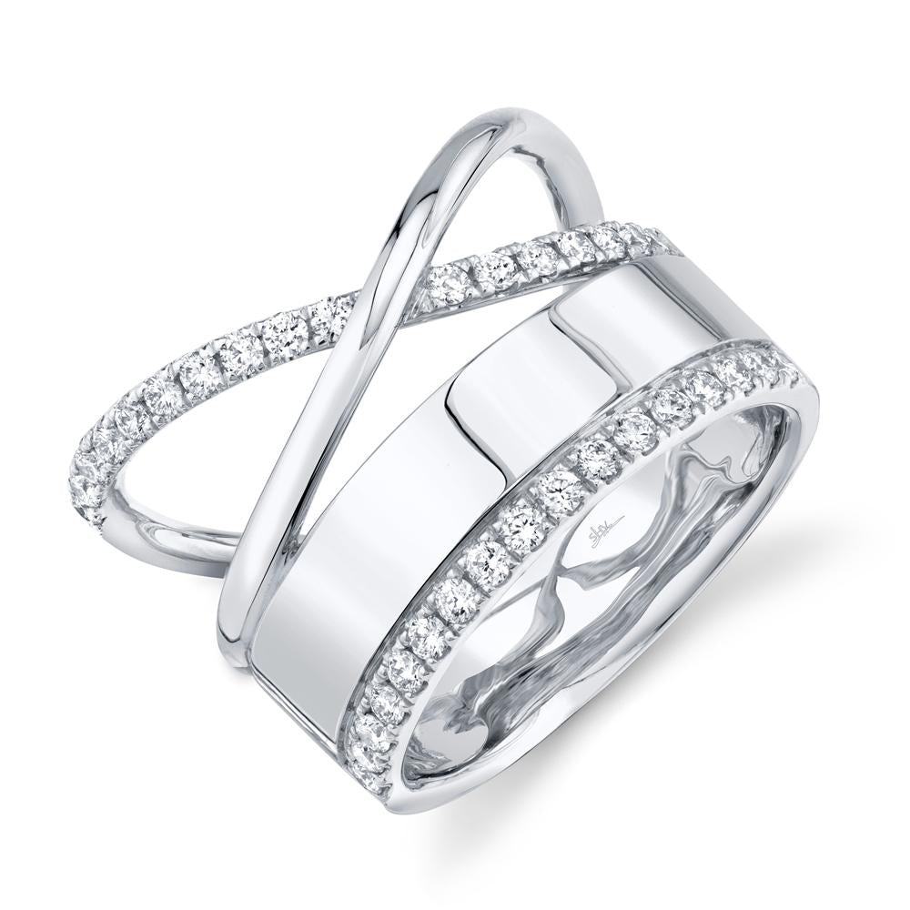 0.49CT DIAMOND "X" RING
