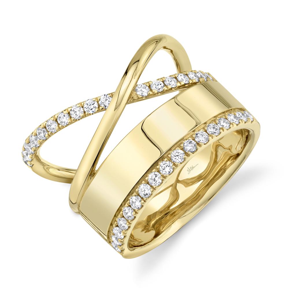 0.49CT DIAMOND "X" RING