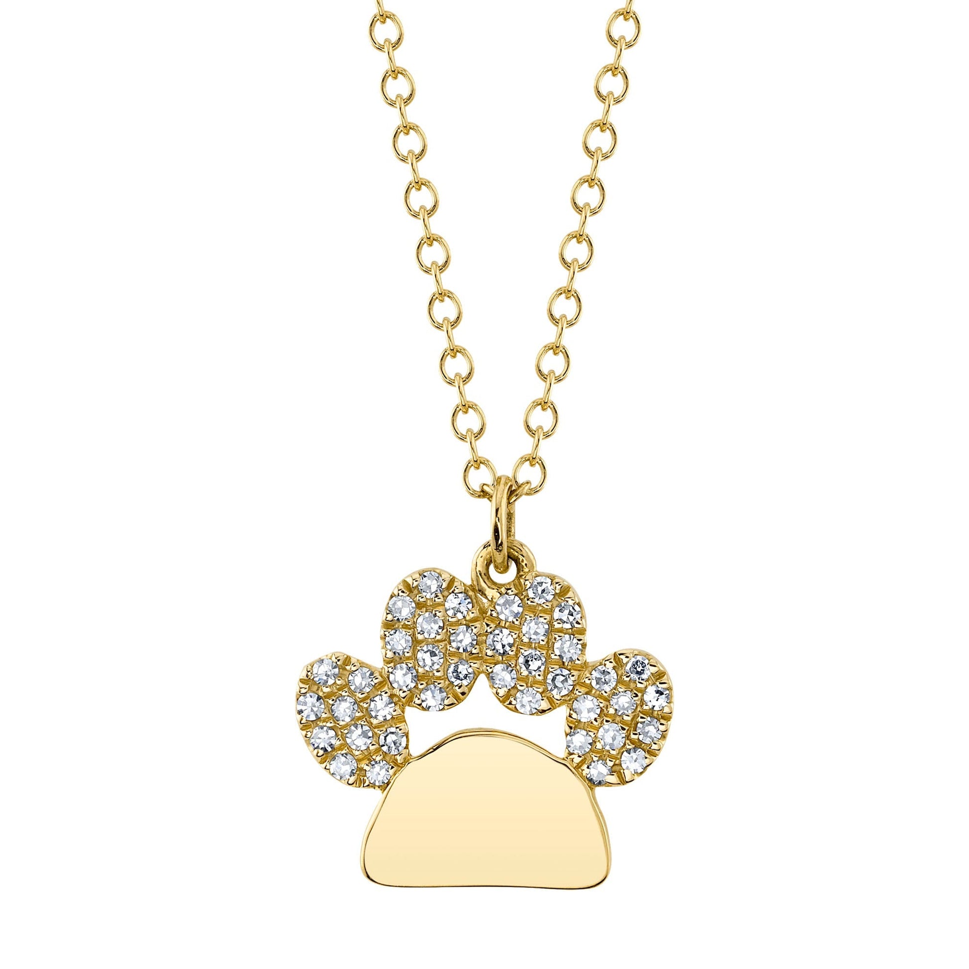 shy-creation-0-09ct-diamond-paw-necklace-sc55008979