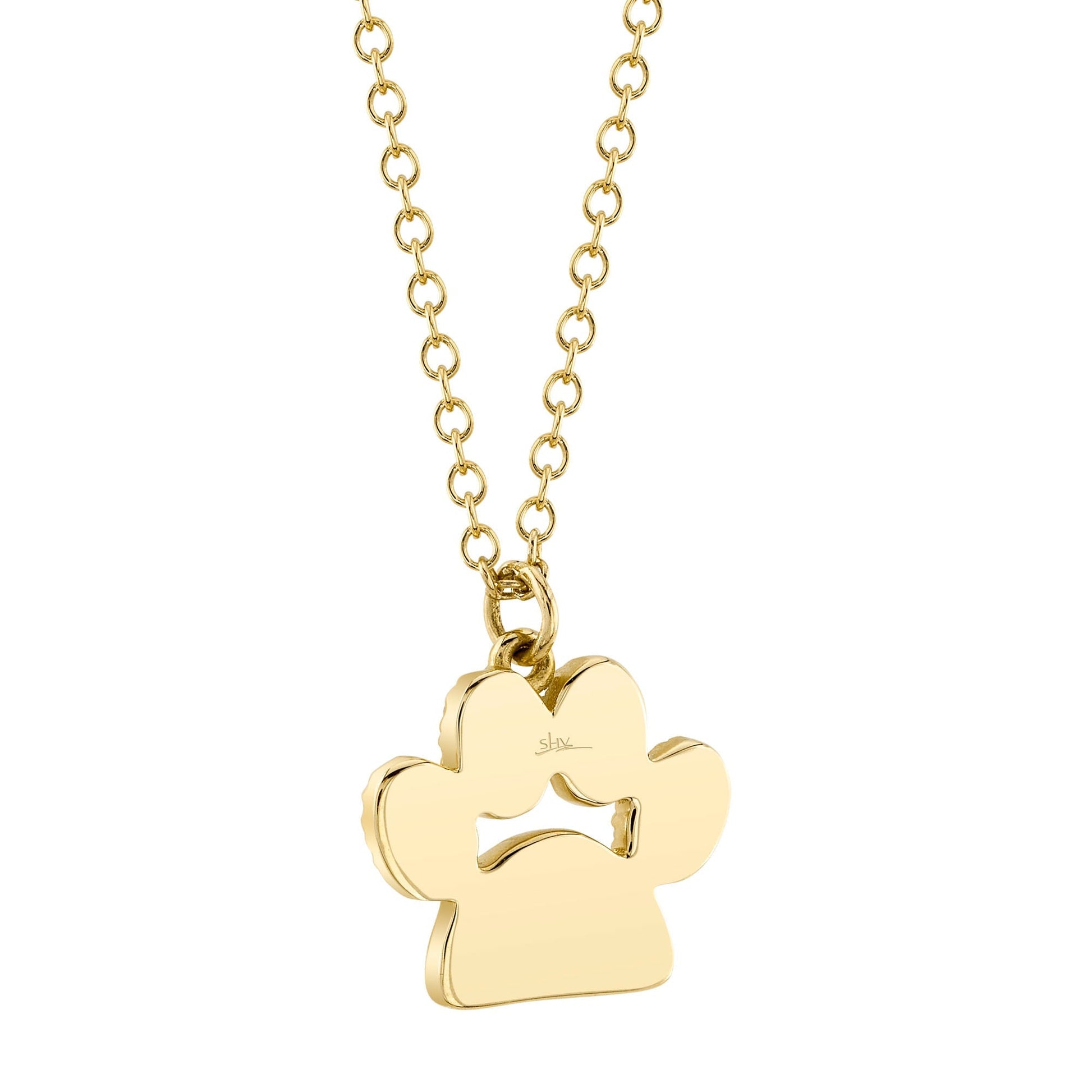 shy-creation-0-09ct-diamond-paw-necklace-sc55008979