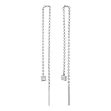 Shy Creation 0.05Ct Diamond Baguette Threader Earring SC55009202