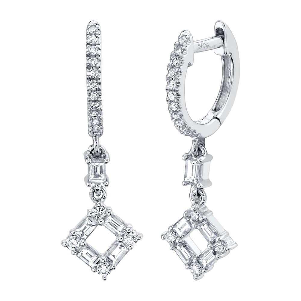 0.49CT DIAMOND BAGUETTE EARRING