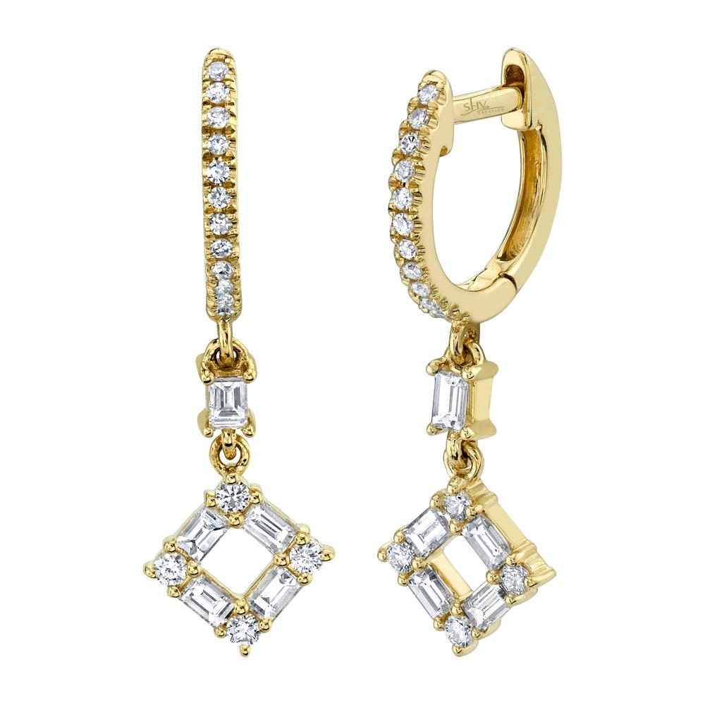 0.49CT DIAMOND BAGUETTE EARRING