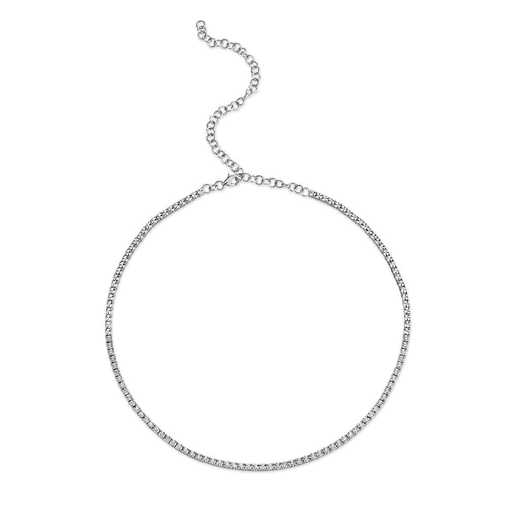 0.95CT DIAMOND TENNIS CHOKER NECKLACE