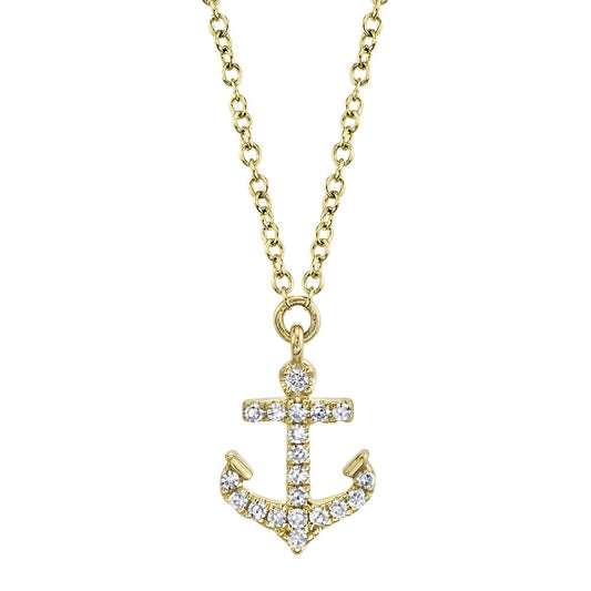 shy-creation-0-07ct-diamond-anchor-necklace-sc55009547