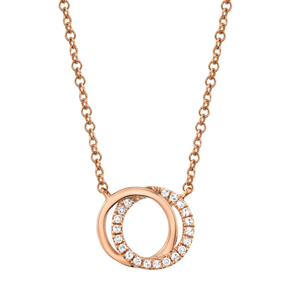 shy-creation-0-07ct-diamond-love-knot-circle-necklace-sc55009639