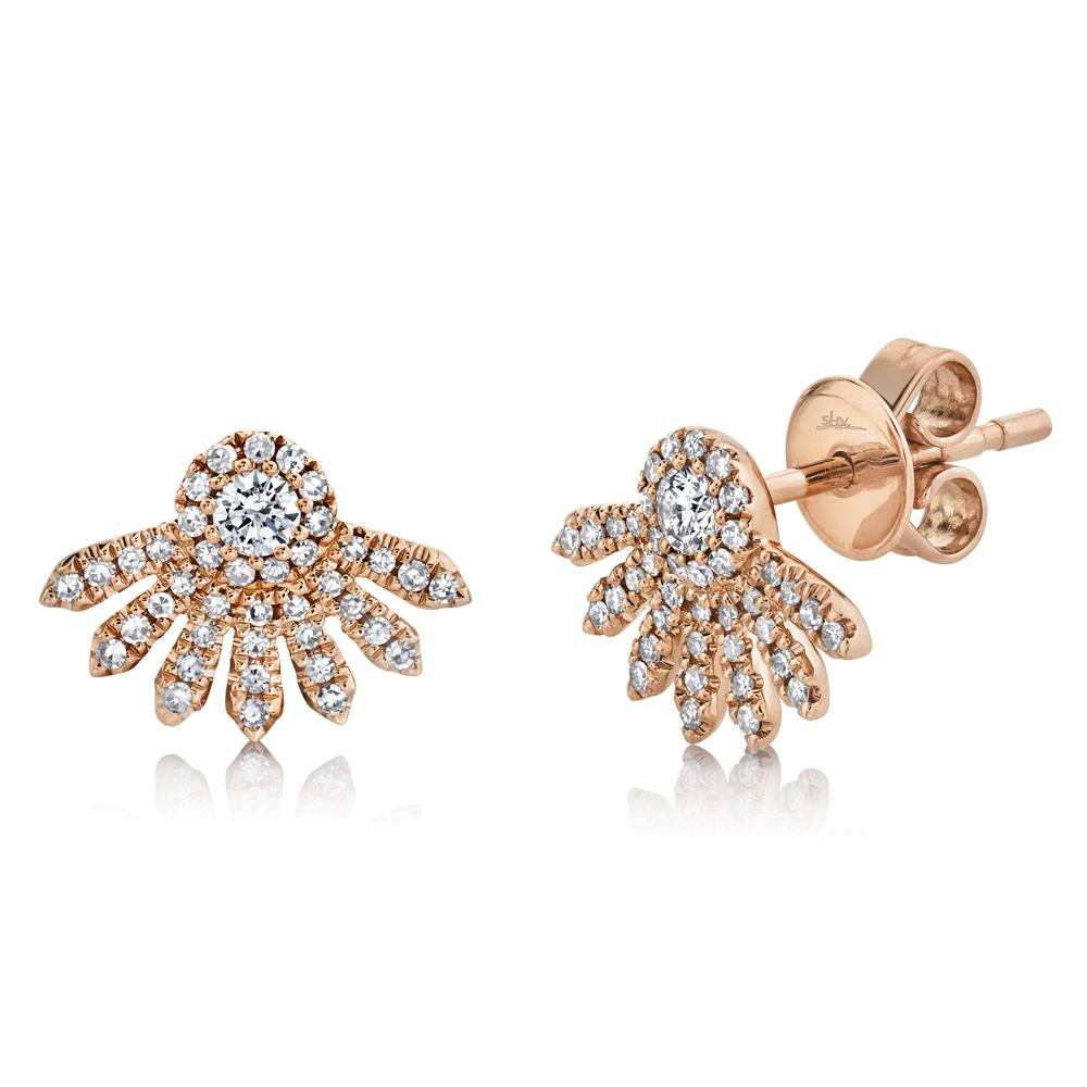 Shy Creation 0.29Ct Diamond Stud Earring SC55009899