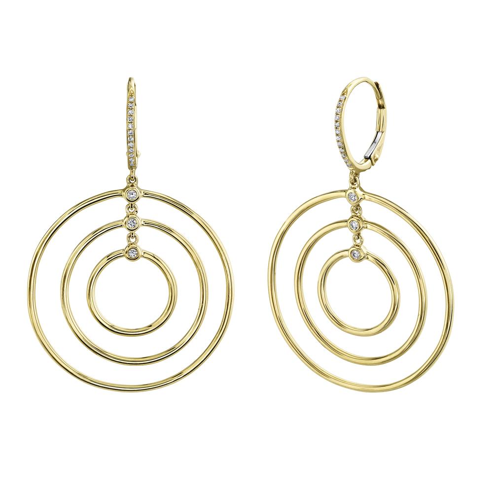 Shy Creation 0.13Ct Diamond Circle Earring SC55010041