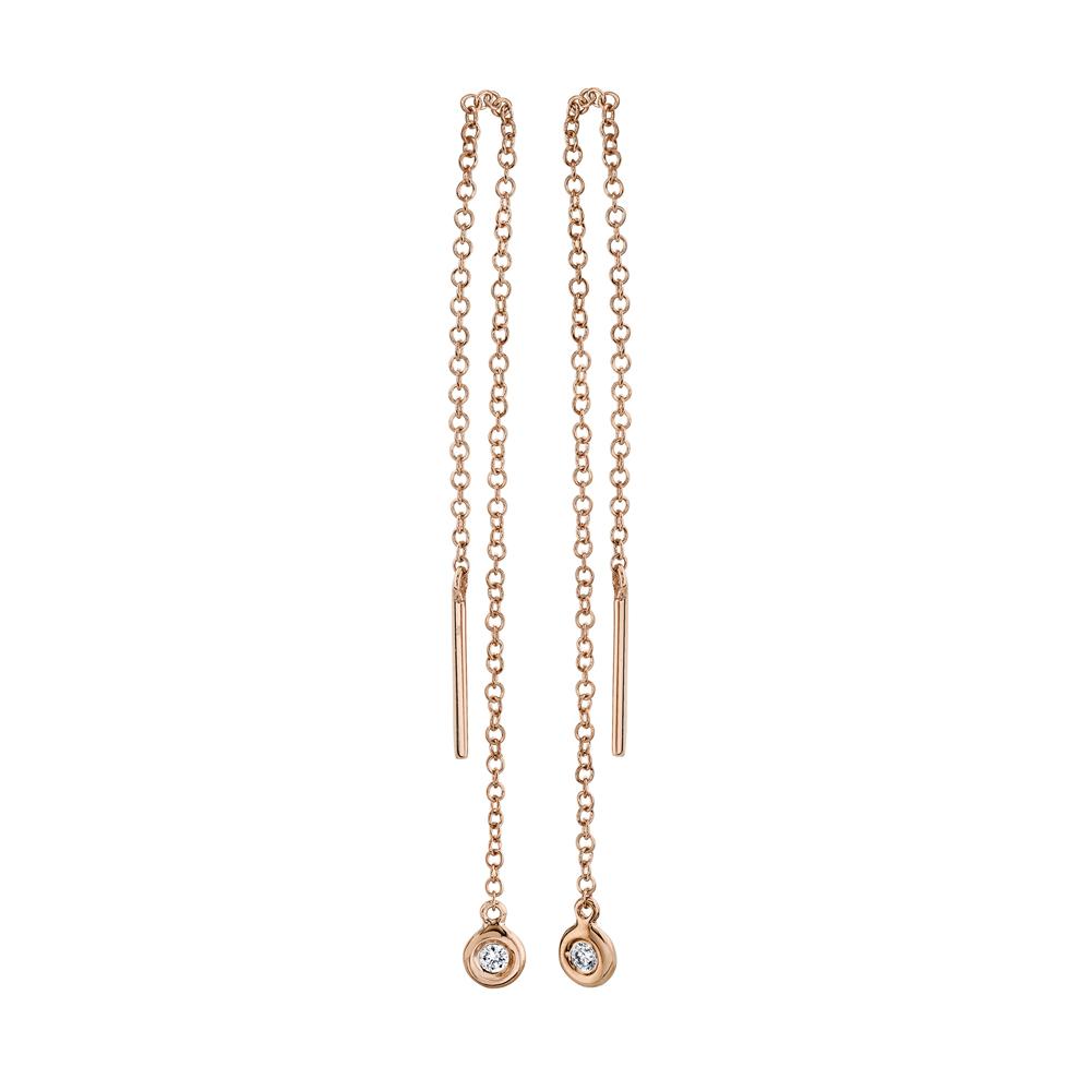 Shy Creation 0.04Ct Diamond Threader Earring SC55010099