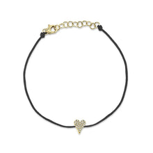 Shy Creation 0.06Ct Diamond Pave Heart String Bracelet SC55010277