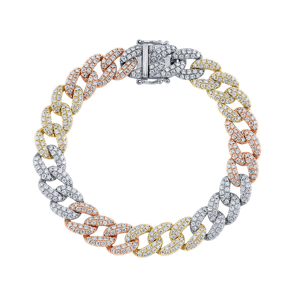4.36CT DIAMOND PAVE LINK BRACELET