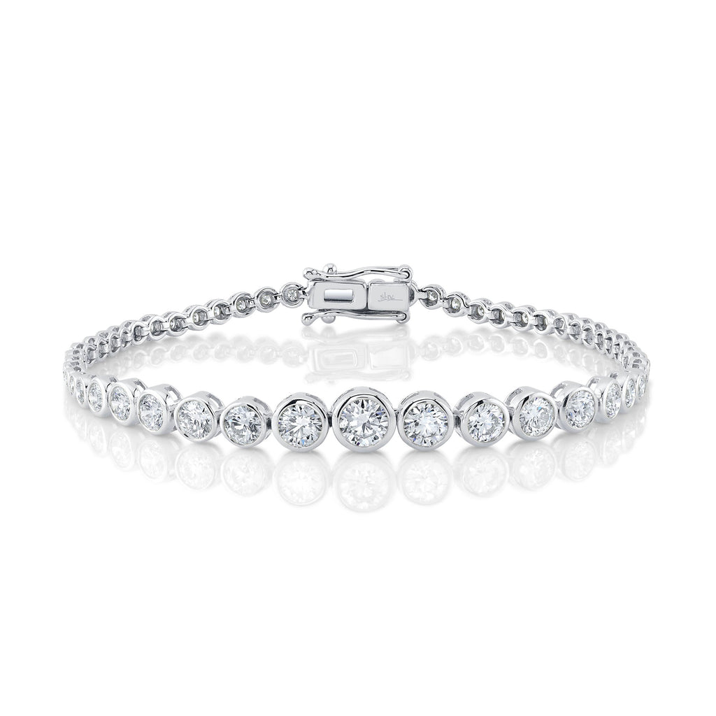 3.76CT DIAMOND BEZEL TENNIS BRACELET