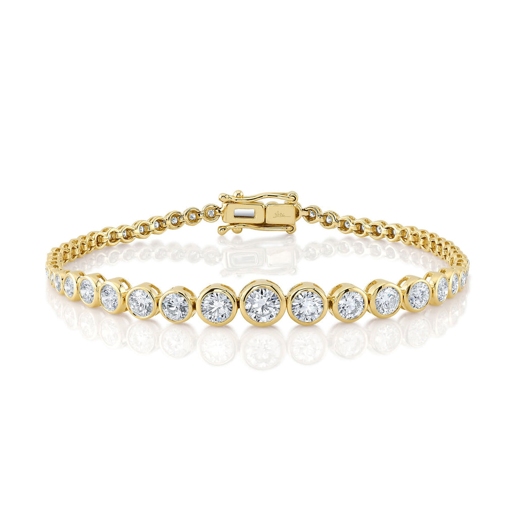 3.76CT DIAMOND BEZEL TENNIS BRACELET