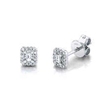 Shy Creation 0.12Ct Diamond Baguette Stud Earring SC55012154