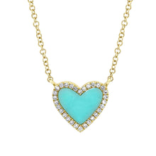 0-09ct-diamond-0-55ct-composite-turquoise-heart-necklace