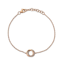 Shy Creation 0.07Ct Diamond Love Knot Circle Bracelet SC55012776