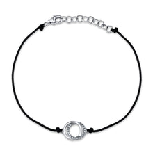Shy Creation 0.07Ct Diamond Love Knot Circle String Bracelet SC55012778