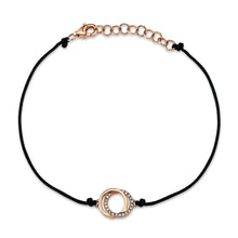 Shy Creation 0.07Ct Diamond Love Knot Circle String Bracelet SC55012780