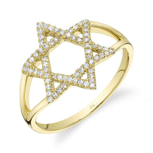 Shy Creation 0.18Ct Diamond Star Of David Ring SC55013156
