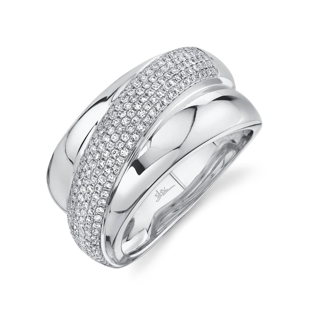 0.49CT DIAMOND PAVE BRIDGE RING