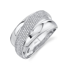0.49CT DIAMOND PAVE BRIDGE RING