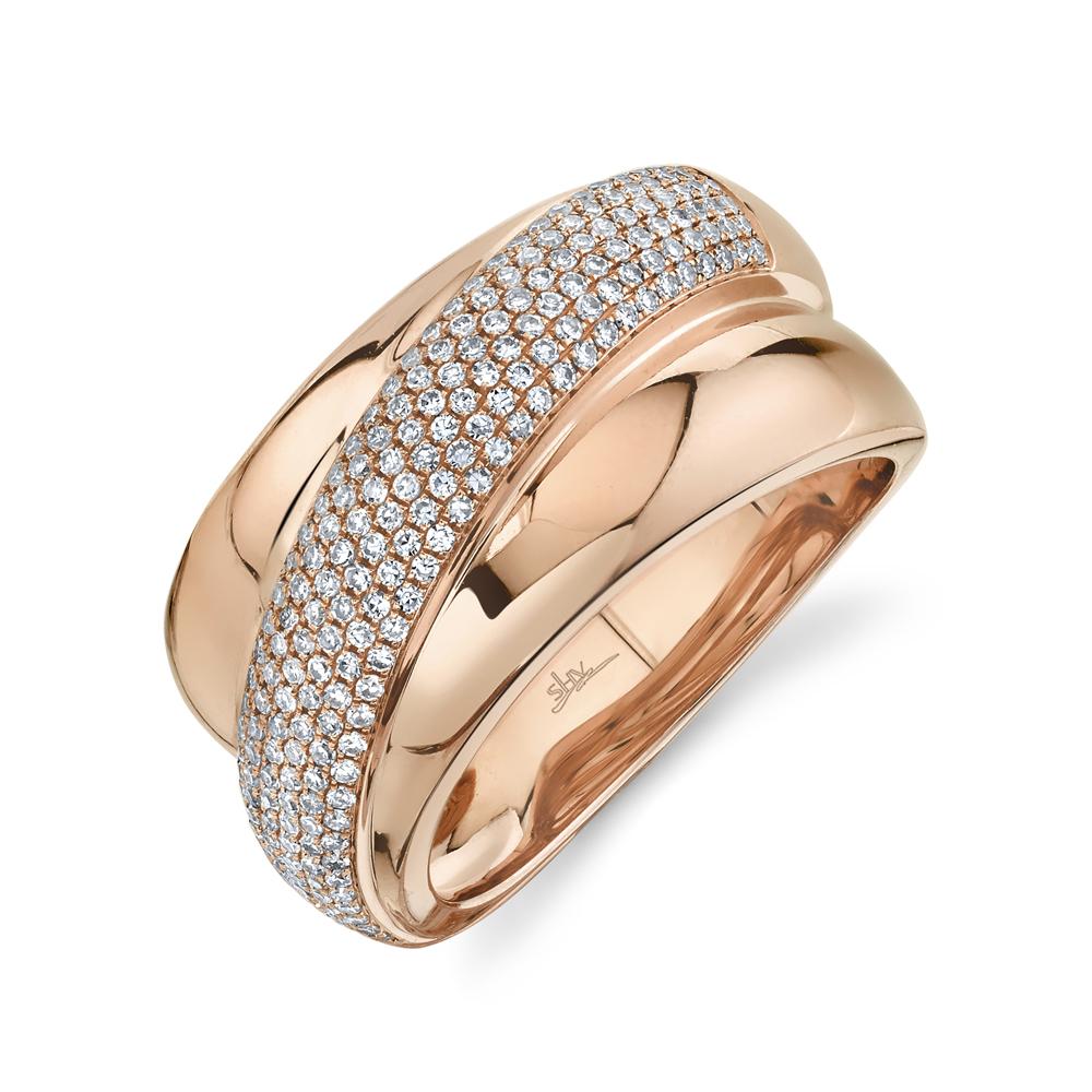 0.49CT DIAMOND PAVE BRIDGE RING