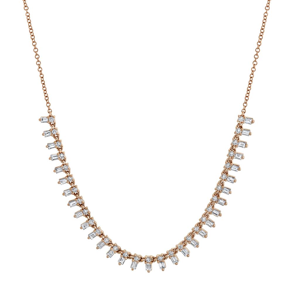 1.25CT DIAMOND BAGUETTE NECKLACE