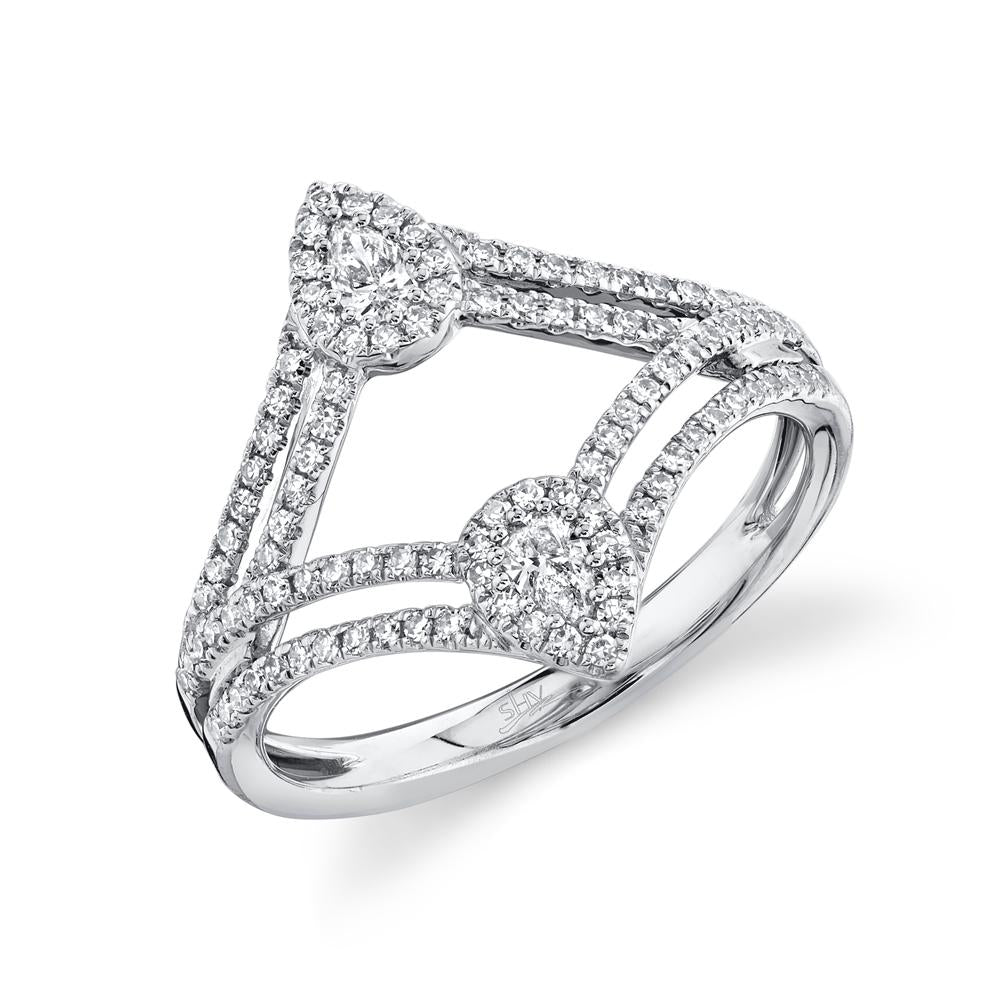 0.44CT DIAMOND PEAR RING