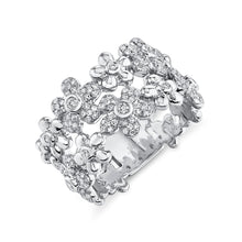 0.42CT DIAMOND BEZEL FLOWER RING