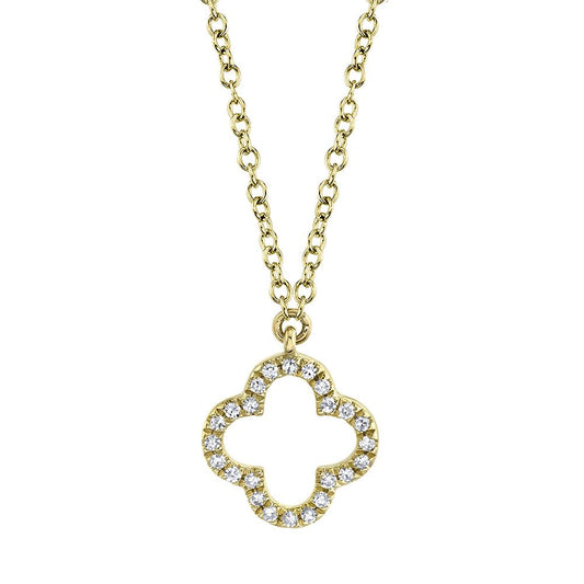 shy-creation-0-08ct-diamond-clover-necklace-sc55019618