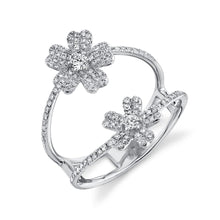 0.43CT DIAMOND FLOWER RING