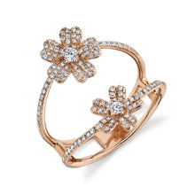 0.43CT DIAMOND FLOWER RING