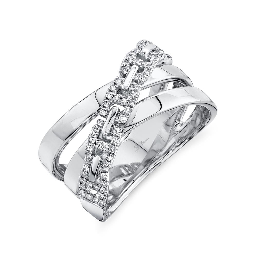 Shy Creation 0.20Ct Diamond Bridge Ring SC55019680