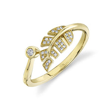 Shy Creation 0.09Ct Diamond Leaf Ring SC55019695