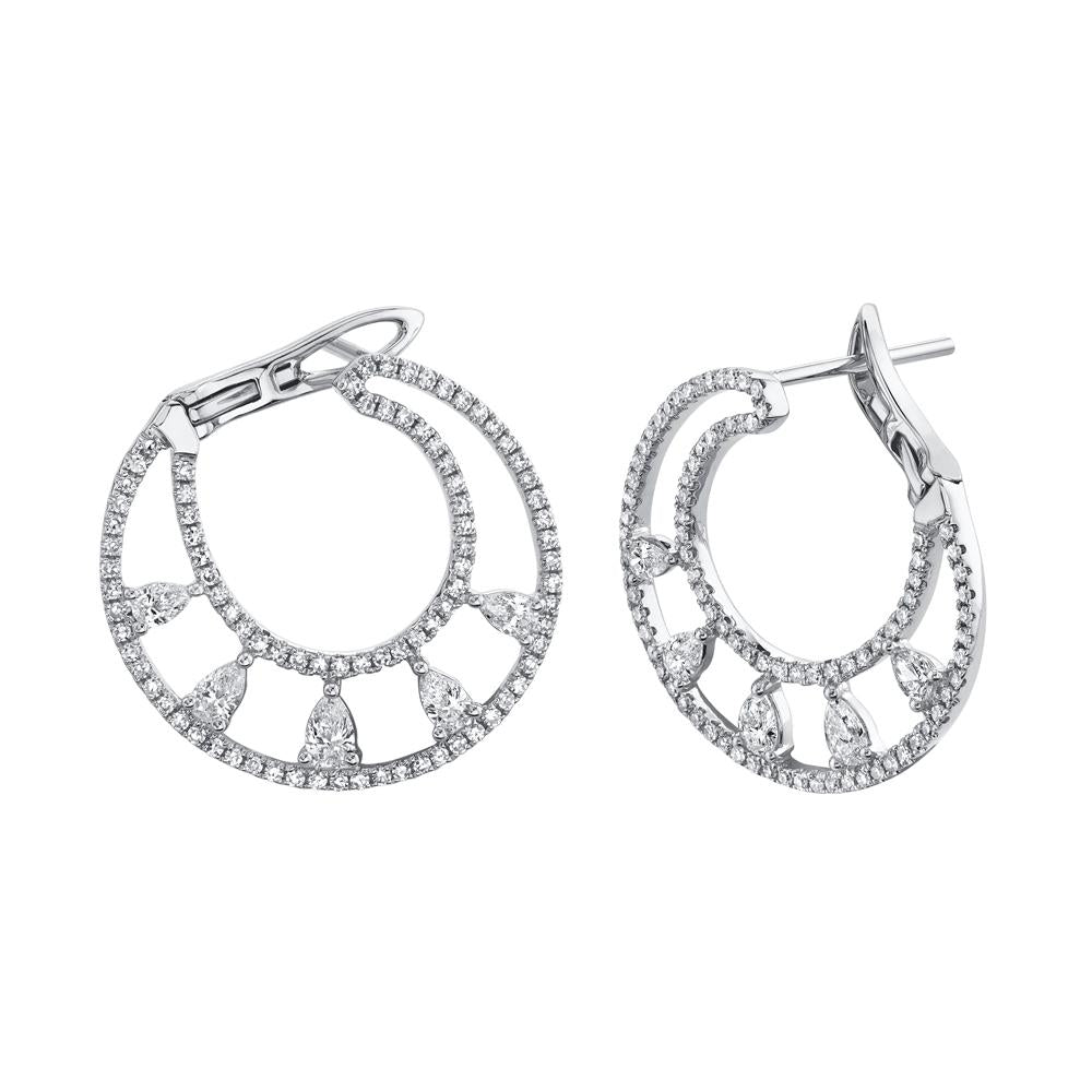 1.09CT DIAMOND PEAR EARRING