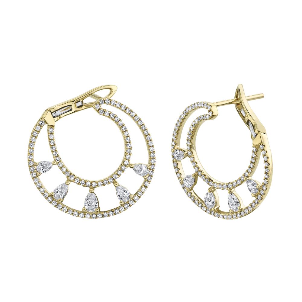 1.09CT DIAMOND PEAR EARRING