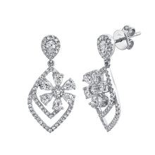 1.48CT DIAMOND PEAR FLOWER EARRING