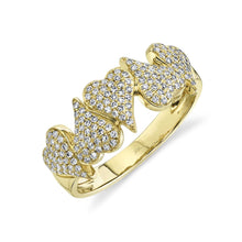 0.35CT DIAMOND PAVE HEART RING