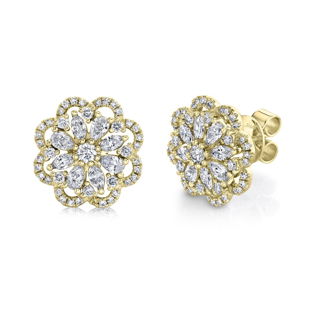 1.18CT DIAMOND MARQUISE PEAR STUD EARRING