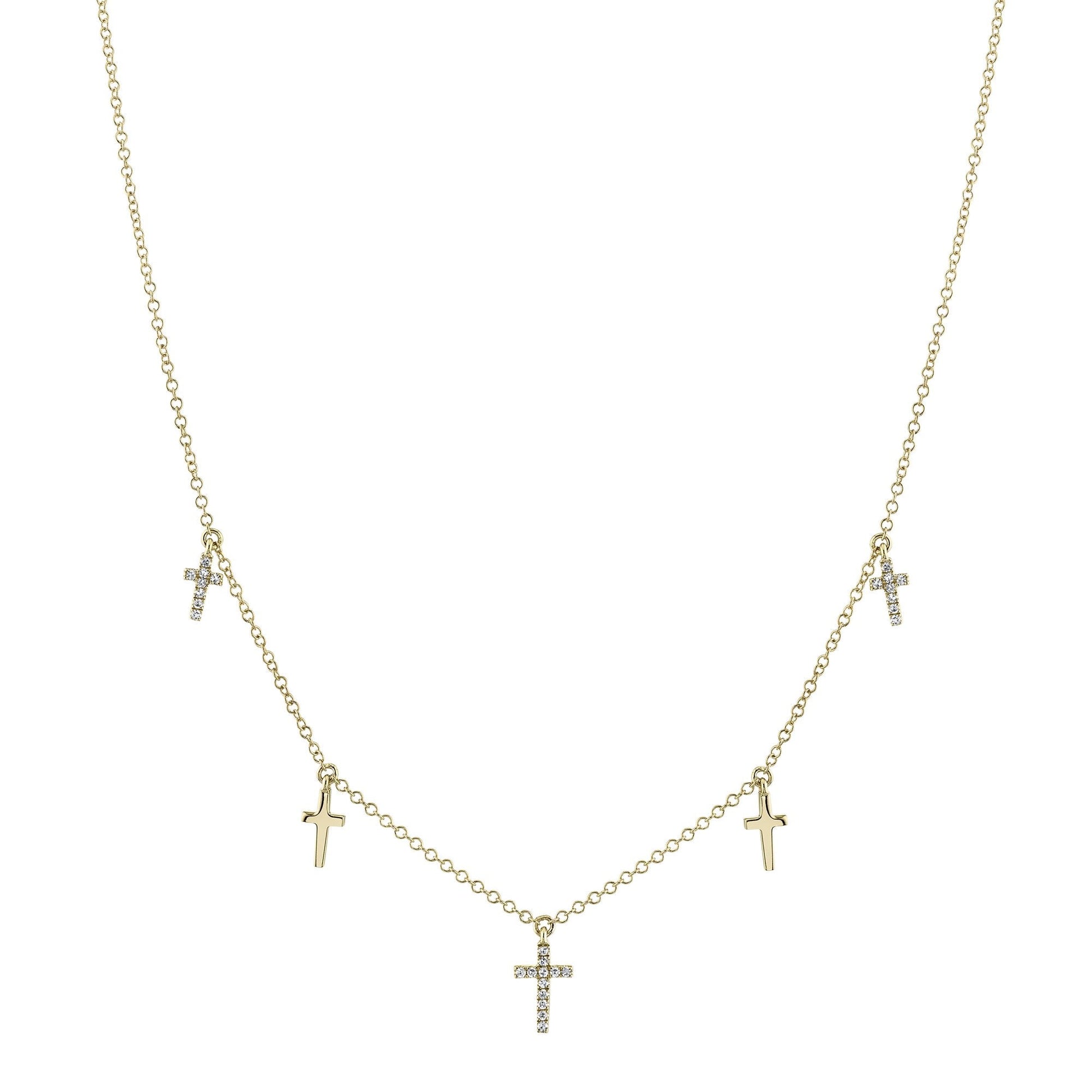 shy-creation-0-09ct-diamond-cross-necklace-sc55020244