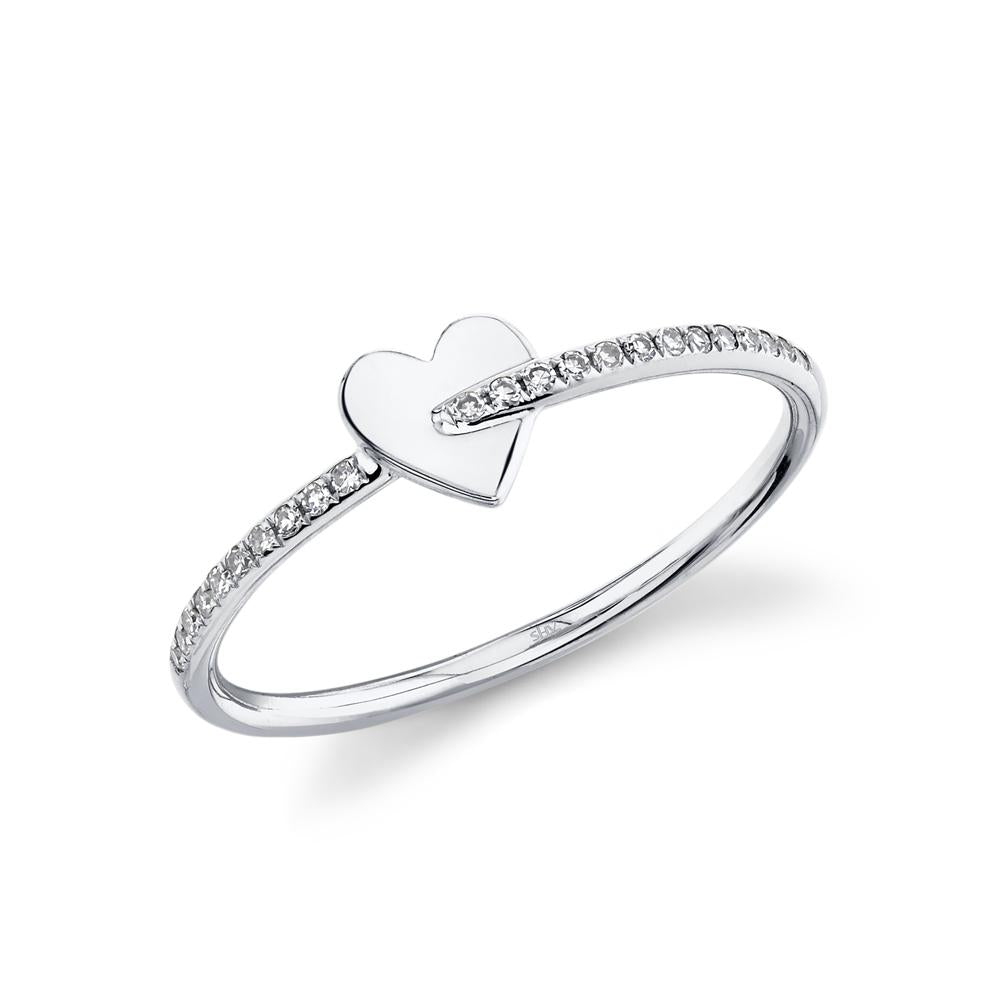 Shy Creation 0.07Ct Diamond Heart Ring SC55020728