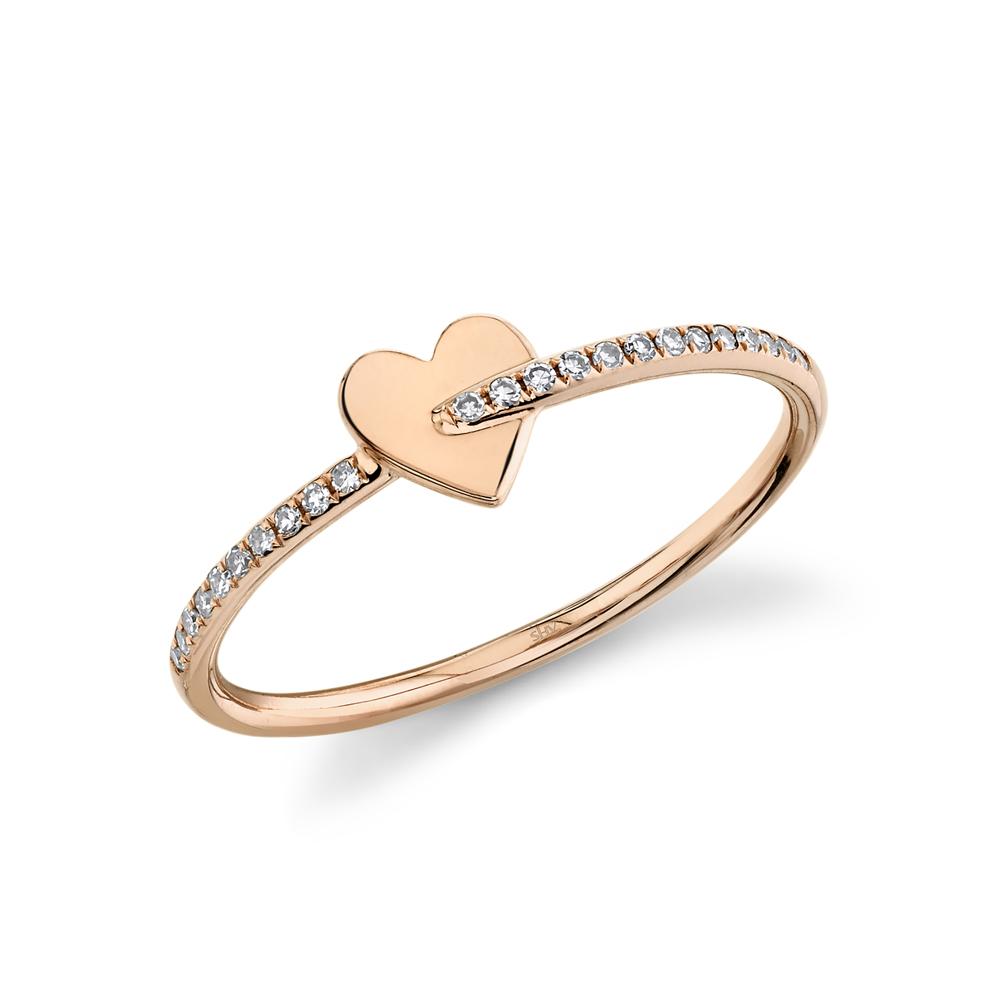 Shy Creation 0.07Ct Diamond Heart Ring SC55020730