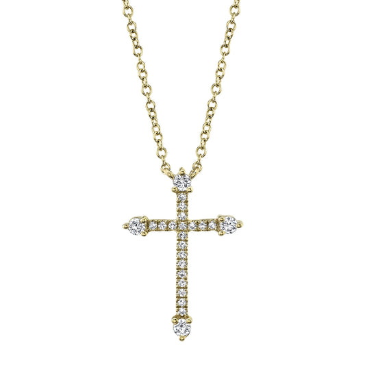 shy-creation-0-17ct-diamond-cross-necklace-sc55020906